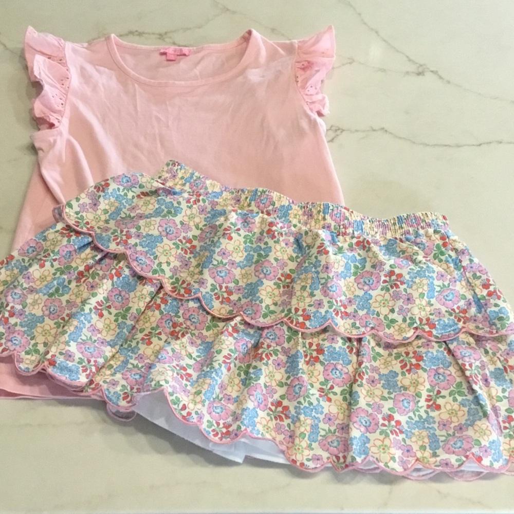 Bisby Girls Pink Skort and Top